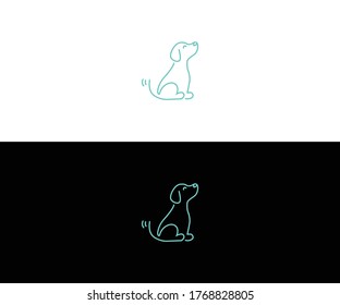 dog logo design vector format