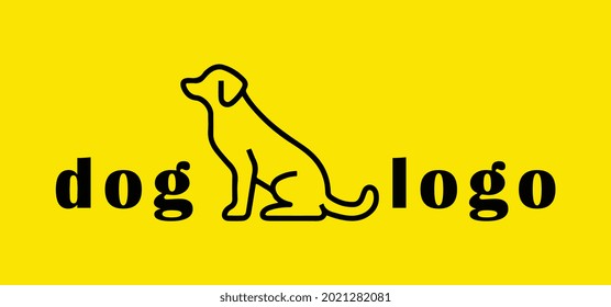dog logo design vector format