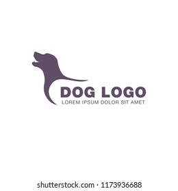 dog logo design, vector illustration