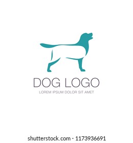 dog logo design, vector illustration