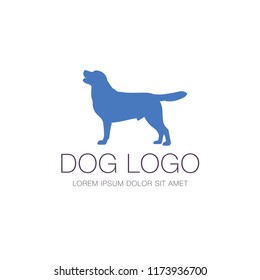 dog logo design, vector illustration