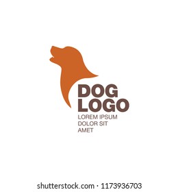 dog logo design, vector illustration