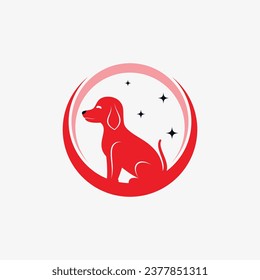Diseño del logotipo del perro ilustración vectorial con concepto de elemento creativo