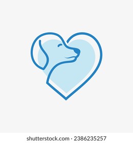 Diseño del logotipo del perro ilustración vectorial con concepto de elemento creativo