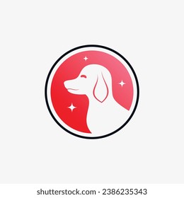 Diseño del logotipo del perro ilustración vectorial con concepto de elemento creativo