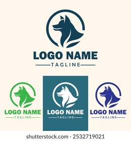 Dog logo design vector illustration