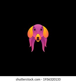 dog logo design vector premium