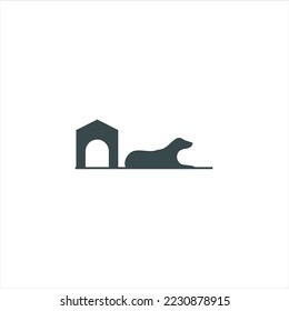 Plantilla vectorial de diseño del logotipo del perro. Vector del logotipo del icono del perro