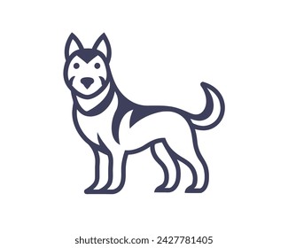 dog logo design vector template
