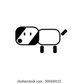 dog logo design-vector cartoon