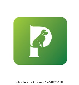 diseño de logotipo de perro,vector, con color degradado.