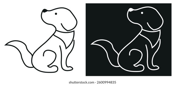 dog logo featuring modern, minimal, and creative design. Perfect for pet brands, businesses, and branding needs. Available in vector format, line art design