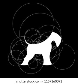 Dog logo. Golden ratio logo.