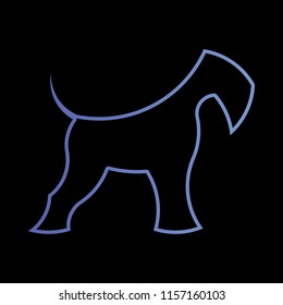 Dog logo. Golden ratio logo.