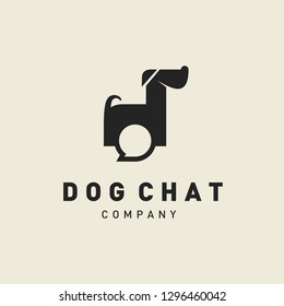 dog logo hipster retro vintage vector icon illustration