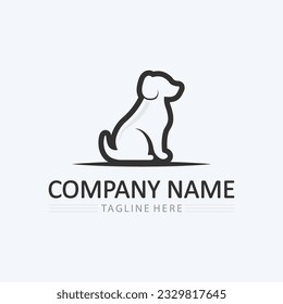 Logo des Hundes und Symbol für Vektorgrafik-Design-Logo