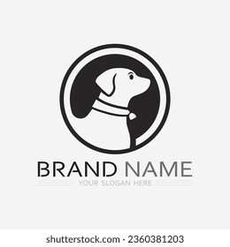 Dog logo and icon animal vector illustration design graphic