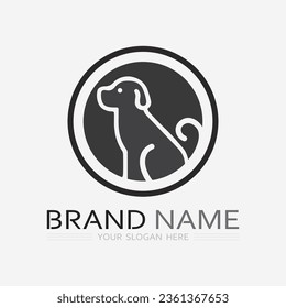 Dog logo and icon animal vector illustration design graphic