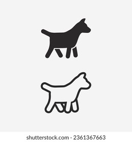 Dog logo and icon animal vector illustration design graphic