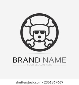 Dog logo and icon animal vector illustration design graphic