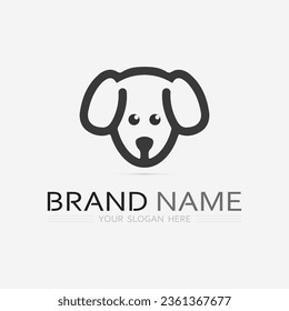 Dog logo and icon animal vector illustration design graphic