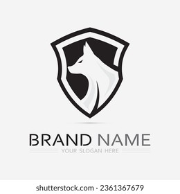 Dog logo and icon animal vector illustration design graphic