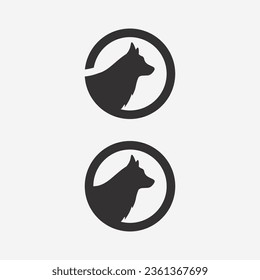Dog logo and icon animal vector illustration design graphic