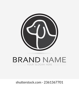 Dog logo and icon animal vector illustration design graphic
