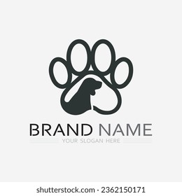 Dog logo and icon animal vector illustration design graphic