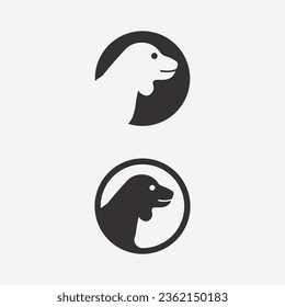 Dog logo and icon animal vector illustration design graphic