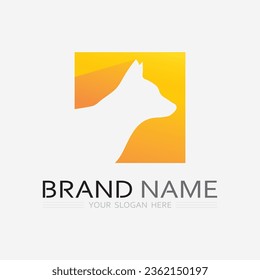 Dog logo and icon animal vector illustration design graphic