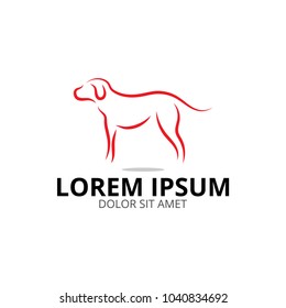 Dog logo and icon design concept template