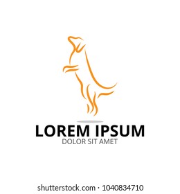 Dog logo and icon design concept template
