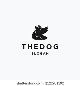 The dog logo icon design template 