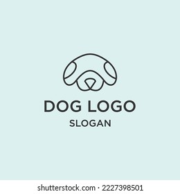 Plantilla de diseño de iconos de logotipo de perro 