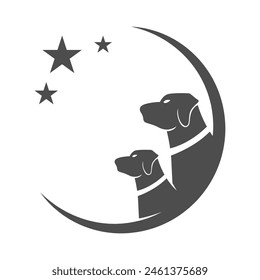 Plantilla de diseño de ícono de logotipo de perro