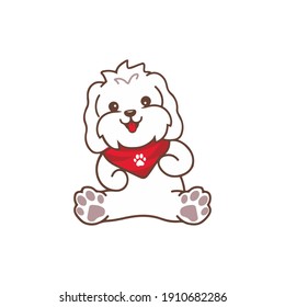 Logo de perro y vector de diseño de iconos