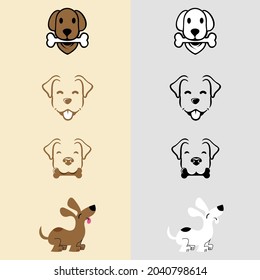 Dog logo and icon design vector. can use animal clinics, petshop and veterinarian
