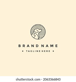 Dog logo and icon design vector.