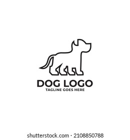 Dog logo and icon design vector.
