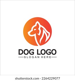 Dog logo and icon design vector illustration