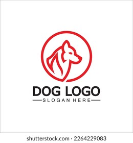 Dog logo and icon design vector illustration