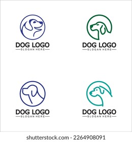 Dog logo and icon design vector illustration