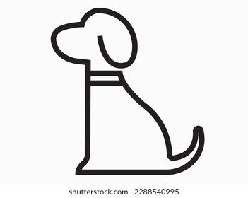 Dog logo and icon design vector.