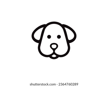 Logo de perro y vector de diseño de iconos. Vector de diseño de logotipo de perro