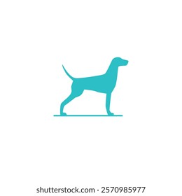 Dog logo icon flat vector design