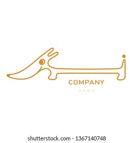 Dog logo or icon isolated on white background. in trendy design style, vector, modern and simple flat symbol for web site, mobile, logo, app, UI.