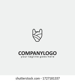 Dog Logo Icon Line Art