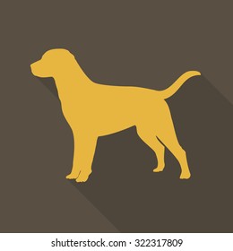 Dog Logo Icon With Shadow 