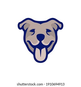 Icono del logotipo de perro y vector de diseño de pegatinas